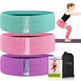 AURA SPORTS direnç bantları (3'lü set), kalça, kalça ve bacak için egzersiz bantları, ev fitness, yoga, pilates için egzersiz bantları
