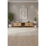Aura Tv Ünitesi 220CM Çam - 3 Raflı, 4 Kapaklı Tv Sehpası