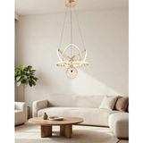 Auraa Aydınlatma Kelebek 3 Lü Küçük Modern Ledli Avize 3 Renk Power Ledli Gold Kaplama Yatak Odası Salon Mutfak - 1