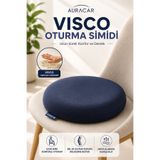 Auracar Ortopedik Oturma Simidi Minderi Visco Hafızalı Sünger Kuyruk Sokumu Destek Yastığı Yuvarlak Min1