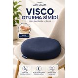Auracar Ortopedik Oturma Simidi Minderi Visco Hafızalı Sünger Kuyruk Sokumu Destek Yastığı Yuvarlak