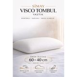 Auracar Simay Visco Ortopedik Tombul Yastık 60x40 cm Memory Foam Boyun Destekli Nefes Alabilen Uyku Yastığı