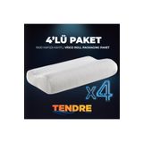 Auracar Visco Ortopedik Yastık 4'lü Paket 50x32x12-8 Cm X16