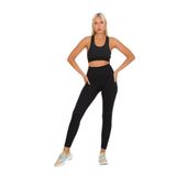 AuraFit 4036 Seamless Dikişsiz Push Up Toparlayıcı Yüksek Bel Uzun Tayt Siyah BEYAZ L