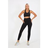 AuraFit 4036 Seamless Dikişsiz Push Up Toparlayıcı Yüksek Bel Uzun Tayt Siyah BEYAZ S
