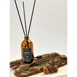 Auragift Amber Kokulu Fiber Bambu Çubuklu Oda Kokusu Amber Cam Şişe 100 ml Siyah Etiketli