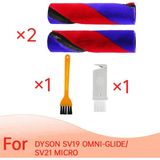 Auralia Brevity 2 Adet Ana Fırça Dyson SV19 OMNI-GLIDE/SV21 Mıcro Elektrikli Süpürge Için Değiştirilebilir Çift Silindir Fırça Yumuşak Kadife Silindir Fırça (Yurt Dışından) - Süpürge Yedek Parçaları