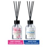 Auran Bebek Pudrası Çubuklu Oda Kokusu Ve Beyaz Sabun Çubuklu Oda Kokusu 2'li Set Reed Dıffuser 50 ml
