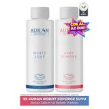 Auran Beyaz Sabun ve Bebek Pudrası Akıllı Robot Suyu, Robot Süpürge Deterjanı, Yüzey Temizleyici Set 250ML