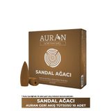 AURAN Sandal Ağacı Kokulu Geri Akış Tütsüsü konik Tütsü Sandal Wood Backflow Incense Cones 10 Adet