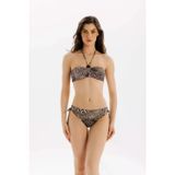 Aure Leopar Desenli Straplez Bikini