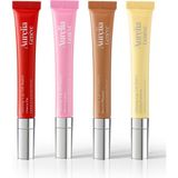 Aurelia Genève The Moodgloss Wardrobe - Peptit & Seramid Içeren Nemlendirici Etkili Renkli Lip Balm Seti ( Dörtlü) - Kırmızı