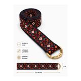 aurellen Yoga Kemeri 3 cm x 2,5 Metre – Metal Halkalı Dayanıklı Dokuma Esneme ve Germe Kemeri