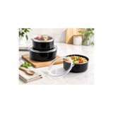 Auren Emaye 3’lü Saklama Kabı Seti – Mika Kapaklı | 14 cm / 16 cm / 18 cm