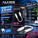 Auris ARS-JA01 Type-C 3.5 mm Kulaklık ve Ses Dönüştürücü Jak - ,