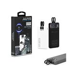Auris SİYAH Dx159 10-000 Mah 22-5W Çift Girişli Süper Hızlı Taşınabilir Şarj Aleti Powerbank