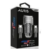 AURISS Auris CR10 Araç Şarj Aleti Seti Lightning PD 45W