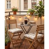 Auriva Home 2’li Pofidik Rengarenk Çiçek Desenli (Sarı) Sandalye Minderi - 40 x 40 cm - 001-Renkli