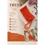 Aurocode El Örgüsü Boncuk Detaylı Kadın El Çantası – Turuncu Clutch Çanta