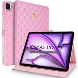 AuroiCCY iPad Air 13 inç Kılıf (2024), iPad Pro 12.9 (2022/2021/2020/2018, 6./5th/4th/3rd) Darbeye Dayanıklı PU Deri Sevimli Taç Bling Elmas Otomatik Uyandırma/Uyku Dayanağı Kapaklı Kapak 12,9 inç