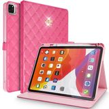 AuroiCCY iPad Air 6th 11 inç (2024) akıllı kılıf kalem tutucu, iPad Air 5/4 (2022/2020) 10,9 inç darbeye dayanıklı PU deri çevirme manyetik otomatik uyandırma/uyku sevimli elmas Kickstand kapak (sıcak