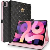 AuroiCCY iPad Air 6th Genration 11 İnç Kılıf M2 2024, Darbeye Dayanıklı PU Deri Kapaklı Manyetik Akıllı Otomatik Uyandırma/Uyku Sevimli Taç Bling Elmas Kickstand Girly Kadın Kapak iPad Air 6th 11 inç
