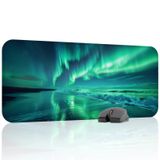 Aurora Kuzey Işıkları Gaming Mouse Pad Kauçuk Kaymaz Taban Mousepad (V3, 70x30 XL)