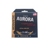 Aurora Premium Akustik Gitar Telleri 11-50, Sarı Renk Akustik gitar tel