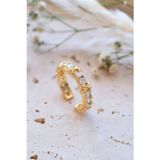 Aurrari Gold Tiffany Xox Zirkon Ayarlanabilir Yüzük