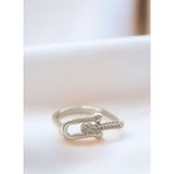 Aurrari Silver Ayarlanabilir Tiffany Zirkon Taşlı Yüzük