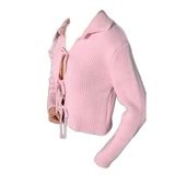 Aurrari Triko Hırka, Standart, fyknhrk, Pembe, Kadın