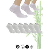 Aurum Erkek 6'lı Premium Bambu Patik Çorap Dikişsiz - Beyaz - 40 - 45