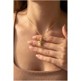 Auryne Jewelry Bebek Melek Kolye Kadınlar İçin Zarif Şık Anlamlı Günlük Kullanım Kolye 14 Ayar Altın Kaplama