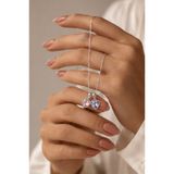 Auryne Jewelry Kalpli Doğumtaşı Kolye 14 Ayar Altın Kaplama Şık Tasarım Sevgiliye Özel Zarif Takı Özel Kutusunda Hediyelik Takı