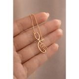 Auryne Jewelry Özel Kolye Kutulu 925 Ayar Kişiye (Özel İstenilen İsimli) Stetoskop Kolye 14 Ayar Altın Kaplama
