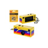 Ausek G6 Camera Mini Dijital Kamera Retro Tasarım Taşınabilir Video ve Fotoğraf Kamerası Sarı + Mikro SDHC 8 GB KART