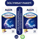 Ausvit Relaxone Stress & Sleep Support - Iki Kutu -Valerian ve 5-Htp Içeren 30TB