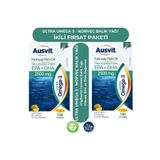 Ausvit Ultra Omega - İki Kutu - 3 Norway Fish Oil EPA+DHA 2500mg 180 Softgel