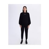 Authentic Angely Kadın Siyah Comfort Fit Sweatshirt SİYAH XS