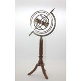 Authentic Eskitme Pirinç Kafes Dünya Küre Horoskop 60CM