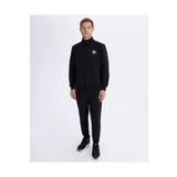 Authentic İtaly Full Zip Erkek Mavi Comfort Fit Fermuarlı Eşofman Üstü L SİYAH