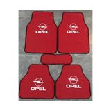 AUTO AKSESUAR Opel Baskılı Kırmızı 5 Parça Halı Paspas