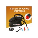 AUTO ELİTE Oto Lastik Şişirme Pompası 12V Çakmaklık Girişli Kompresör 250 PSI Metal