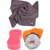 Auto Fresh Oto Yıkama Araba Kurulama Araç Cam Temizlik 3'lü Mikrofiber Bez Bakım Seti