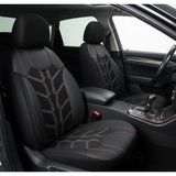 Auto Good Store Bmw 3 Serisi 316I Uyumlu Lüx Deri Detaylı Keten Oto Koltuk Kılıfı Ön Arka Takım Karaca Dark Siyah