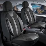Auto Good Store Fiat Bravo Active Uyumlu Lüx Deri Detaylı Keten Oto Koltuk Kılıfı Ön Arka Takım Vista Serisi Dark Siyah