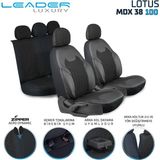 Auto Good Store Mini Cooper Clubman Uyumlu Lüx Deri Detaylı Oto Koltuk Kılıfı Ön Arka Takım Lotus Siyah
