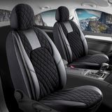 Auto Good Store Mini Copper Contryman Uyumlu Lüx Yarı Deri Oto Koltuk Kılıfı Ön Arka Takım Caprice Siyah Auto Good Store