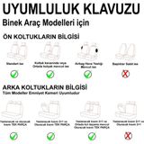 Auto Good Store Tofaş Şahin 1.6 Uyumlu Lüx Deri Detaylı Oto Koltuk Kılıfı Ön Arka Takım Vista Serisi Tarçın