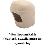 Auto Good Store Toyota Corolla 2020-2024 Uyumlu Otomatik Silikon Vites Topuzu Kılıfı Bej
